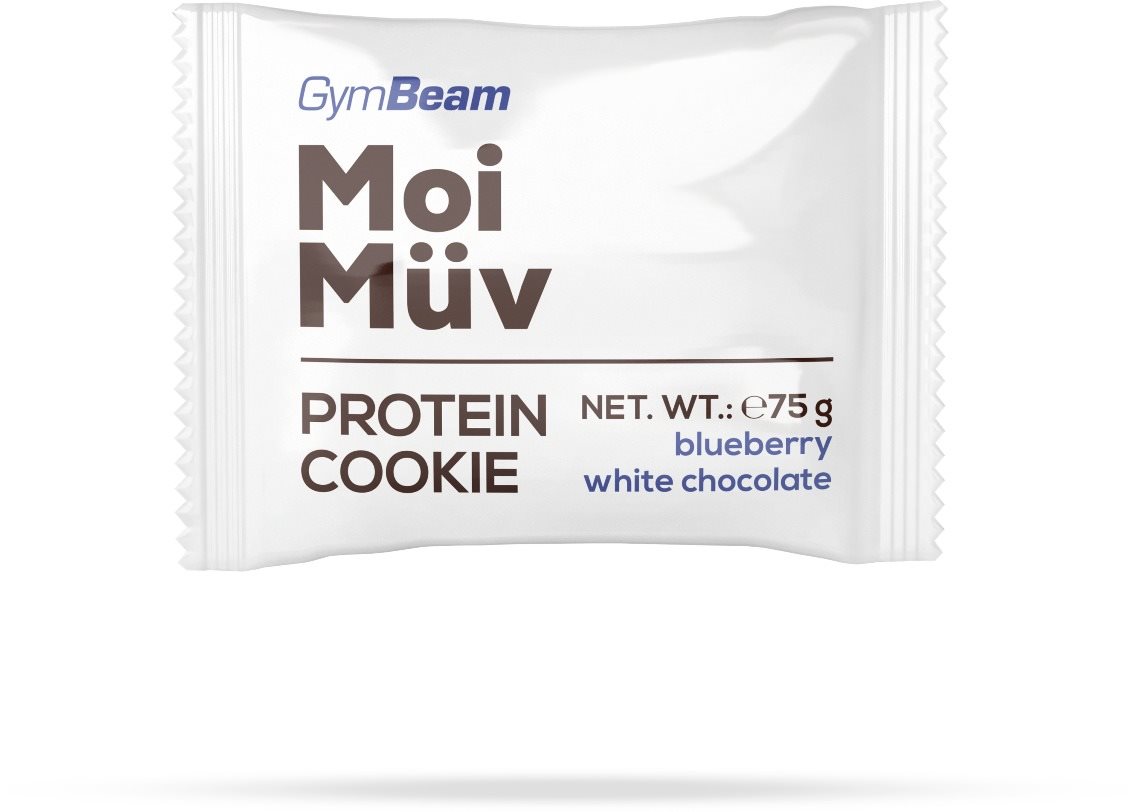 GymBeam MoiMüv Protein Cookie 75 g, borůvka bílá čokoláda