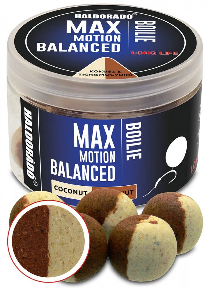 Haldorádó Boilies Balanced Max Motion 70 g 20 mm Kokos-Tygří ořech