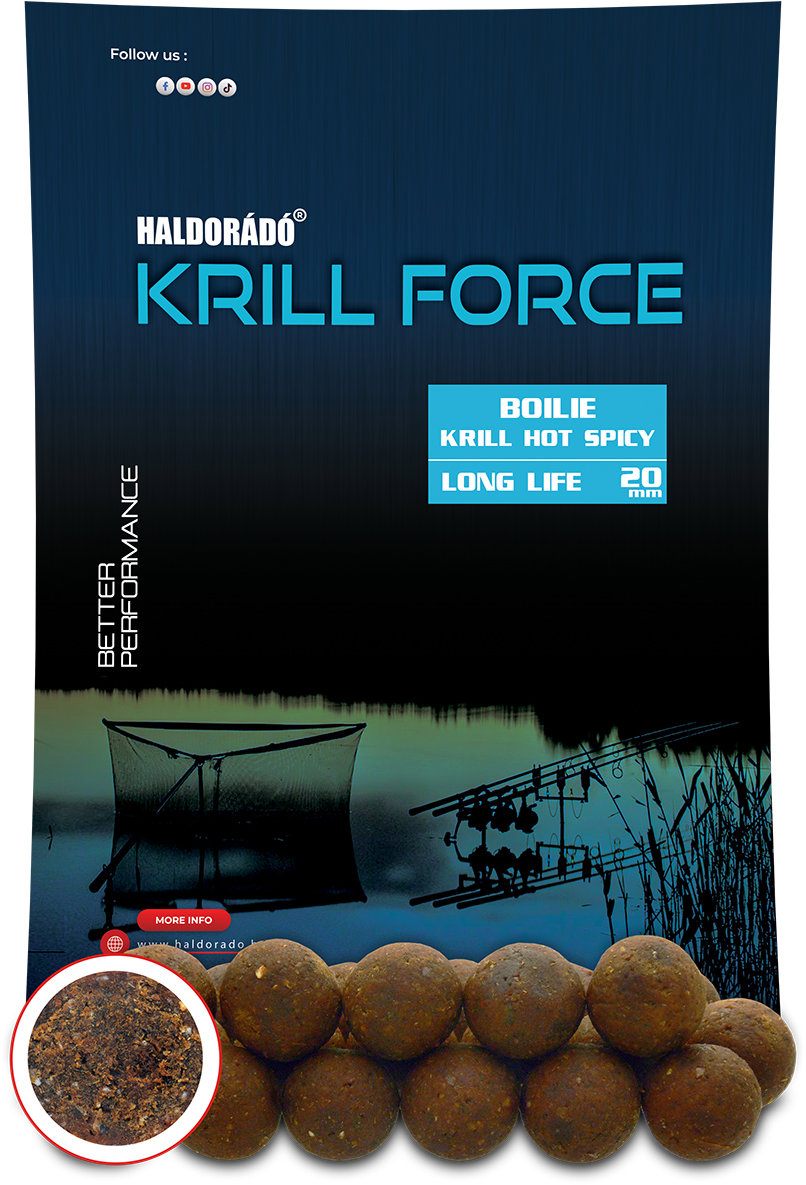 Haldorádó Boilies Krill Force Long Life 700 g 20 mm Krill Hot Spicy
