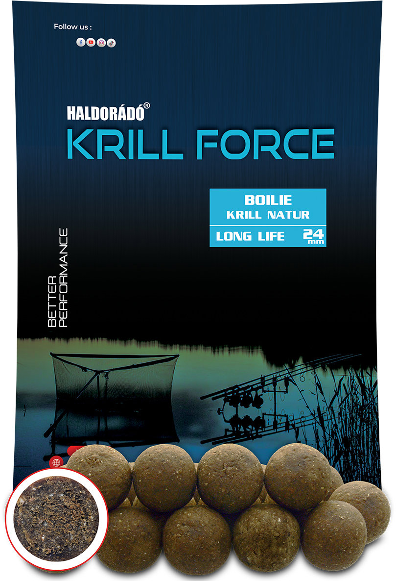 Haldorádó Boilies Krill Force Long Life 700 g 24 mm Krill Natur