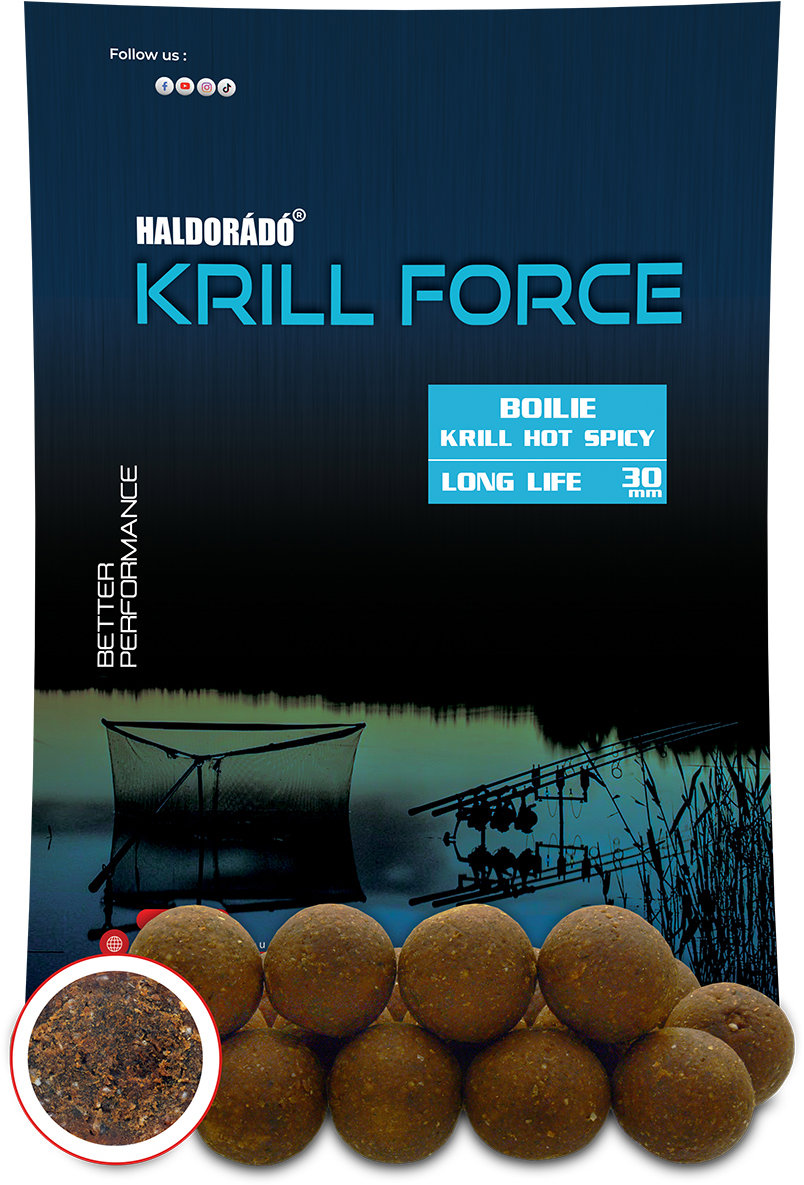 Haldorádó Boilies Krill Force Long Life 700 g 30 mm Krill Hot Spicy