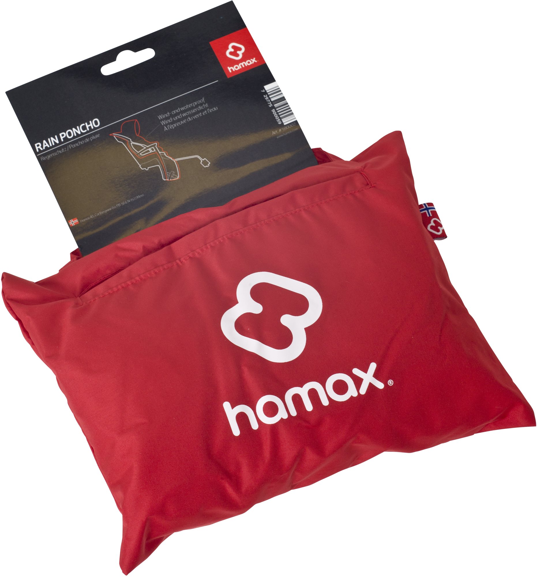 Hamax Pláštěnka k cyklosedačce -červená