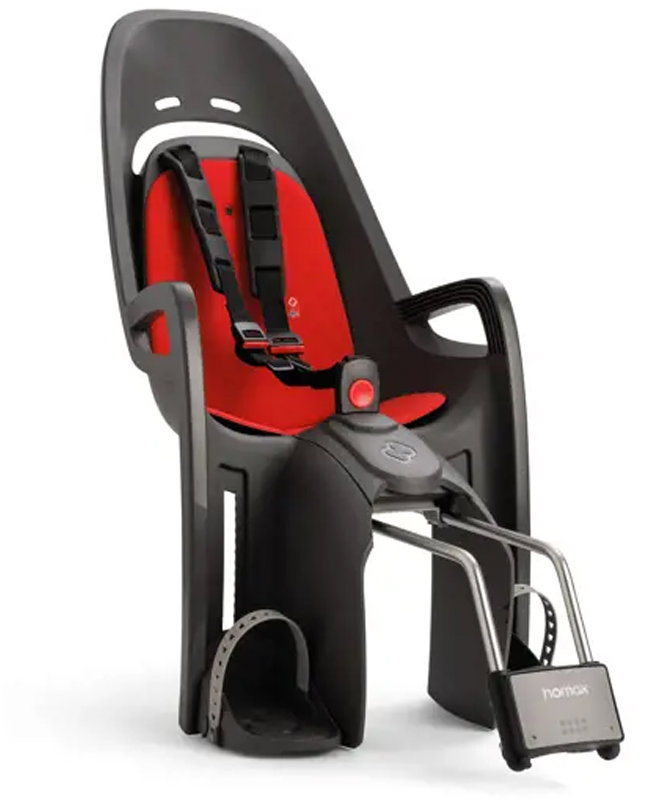 HAMAX Cyklosedačka s uzamykatelným zámkem Zenith grey/red