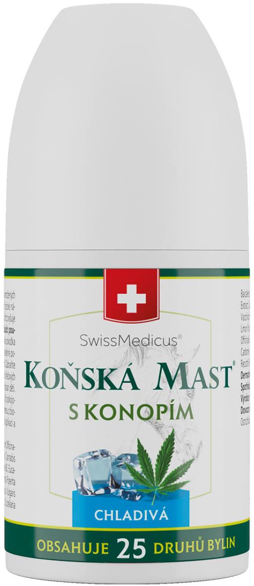 SwissMedicus Koňská Mast s konopím chladivá Roll-On 90 ml