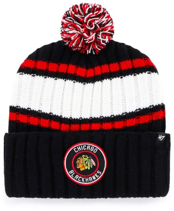 47 Brand Čepice NHL Plateau Cuff SR Chicago Blackhawks, HS24