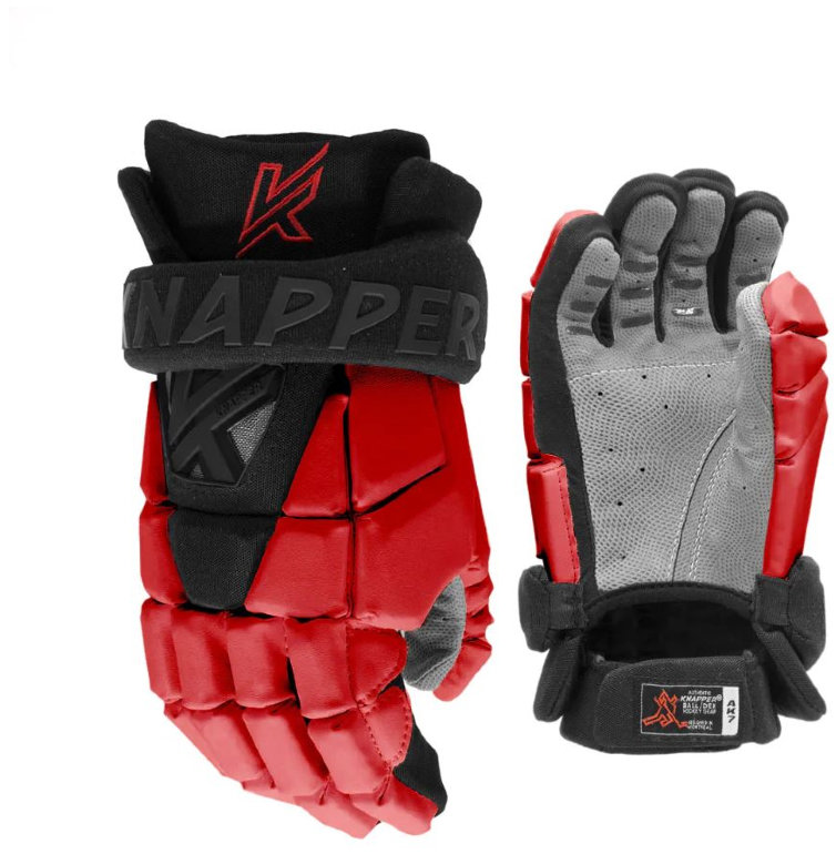 Knapper Hokejbalové rukavice AK7 SR červená, 14", HS25