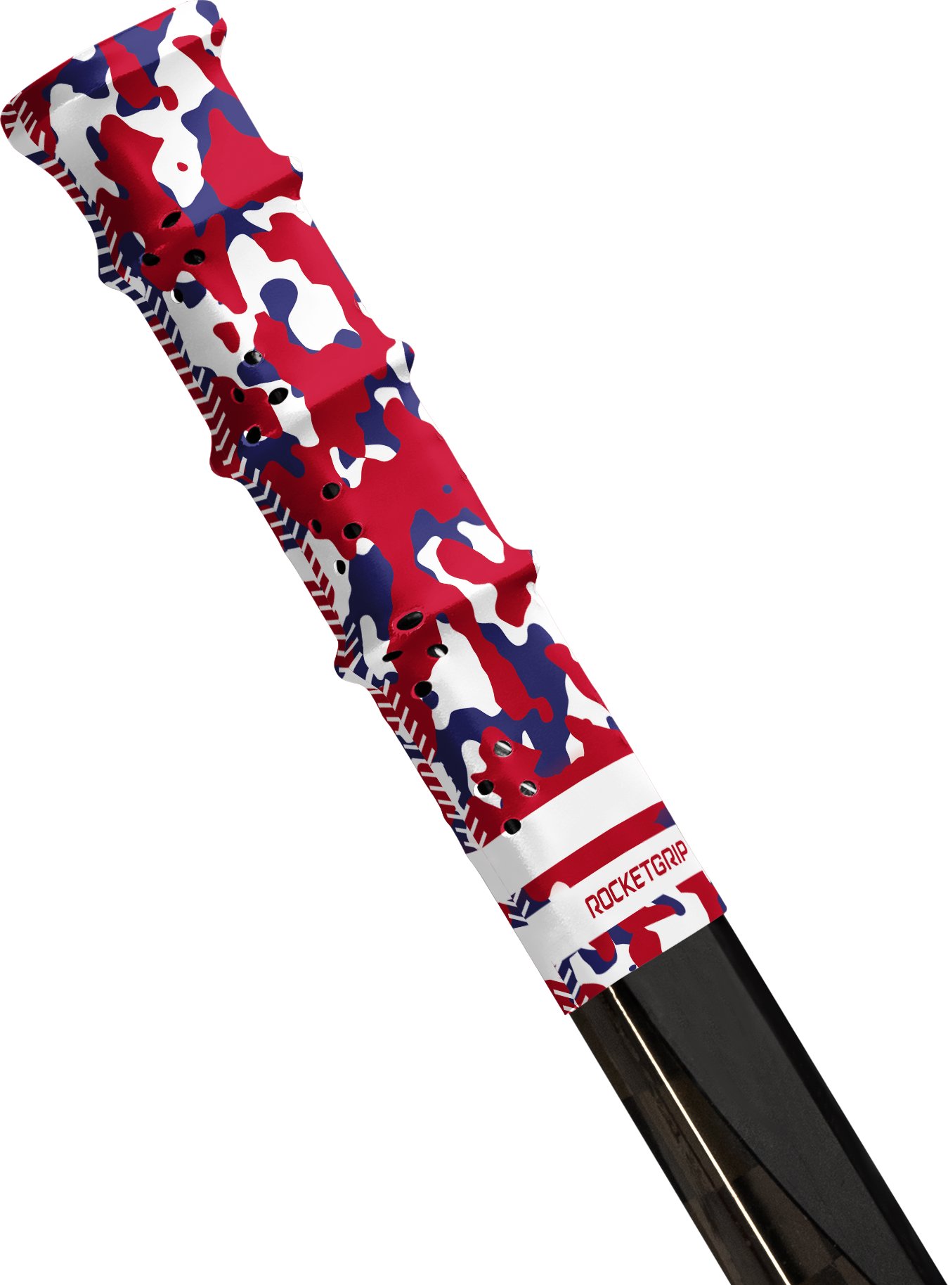 RocketGrip Koncovka Hole Camo Grip modrá-červená, HS25