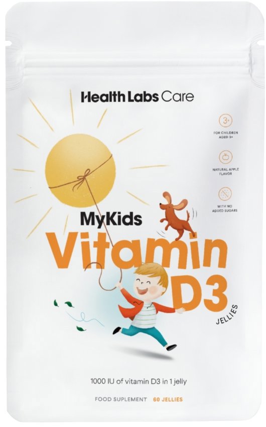 Health Labs Care My Kids Vitamin D3 - želé bonbony bez přidaného cukru, 60 ks