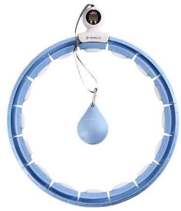 HMS Modrá hula hoop obruč se závažím, magnety a počítadlem HHM15
