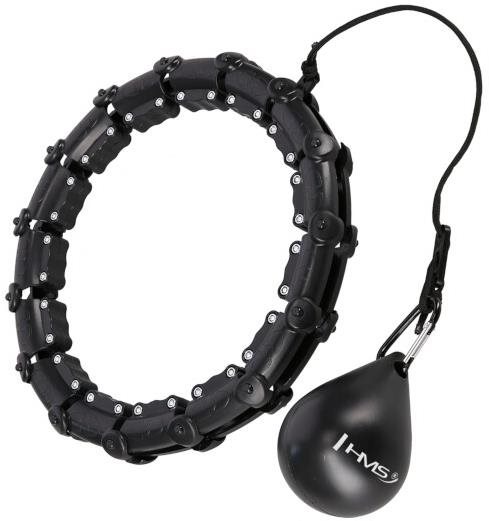 HMS HHW02 masážní hula hoop obruč se závažím, černá