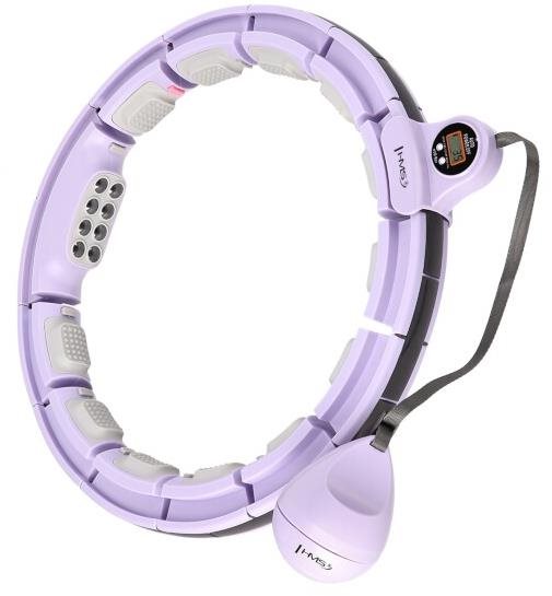 HMS HHM13 hula hoop obruč se závažím, magnety a počítadlem, fialová