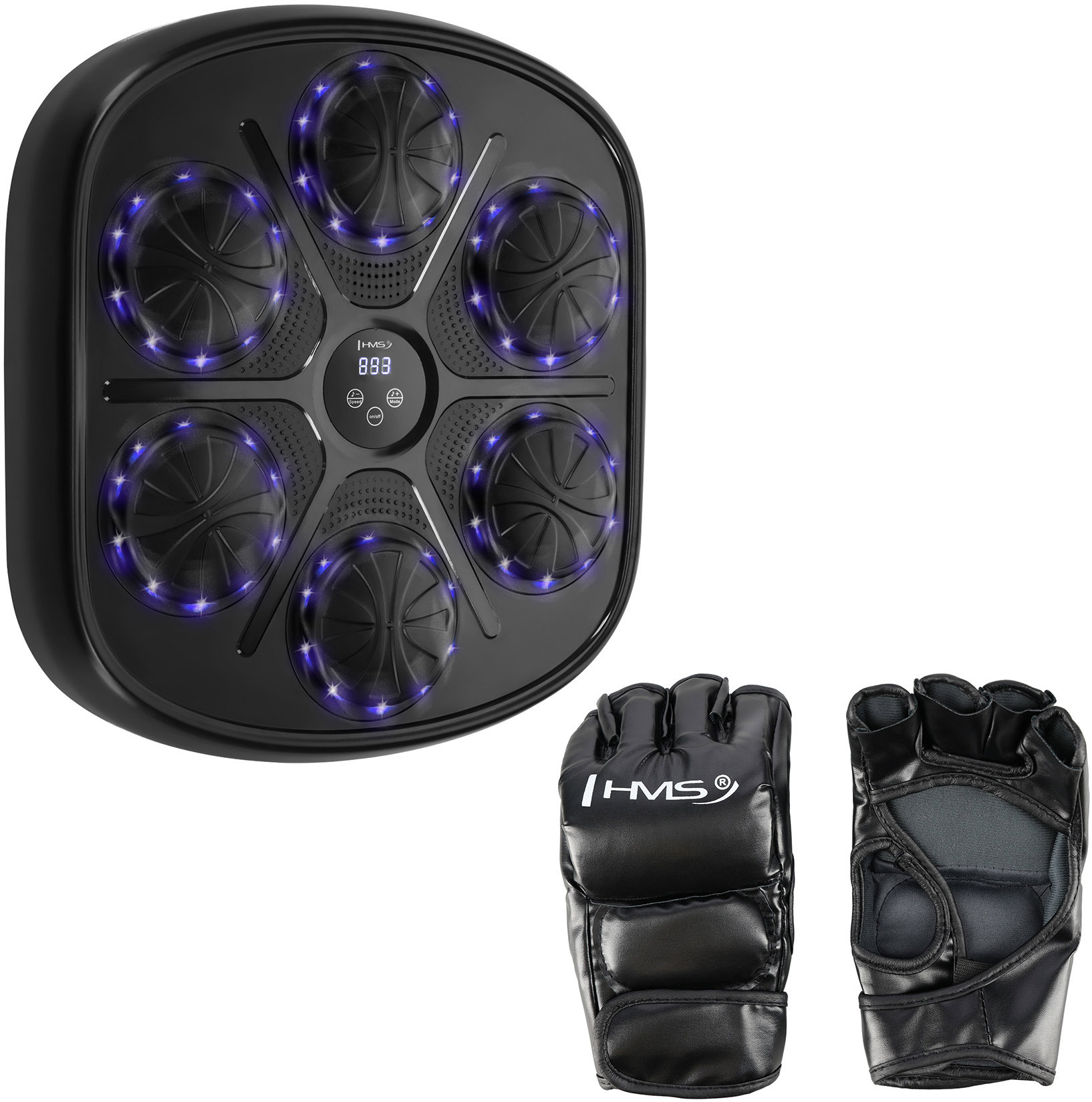 HMS Elektronický boxerský terč TB03 s LED, Bluetooth a rukavicemi