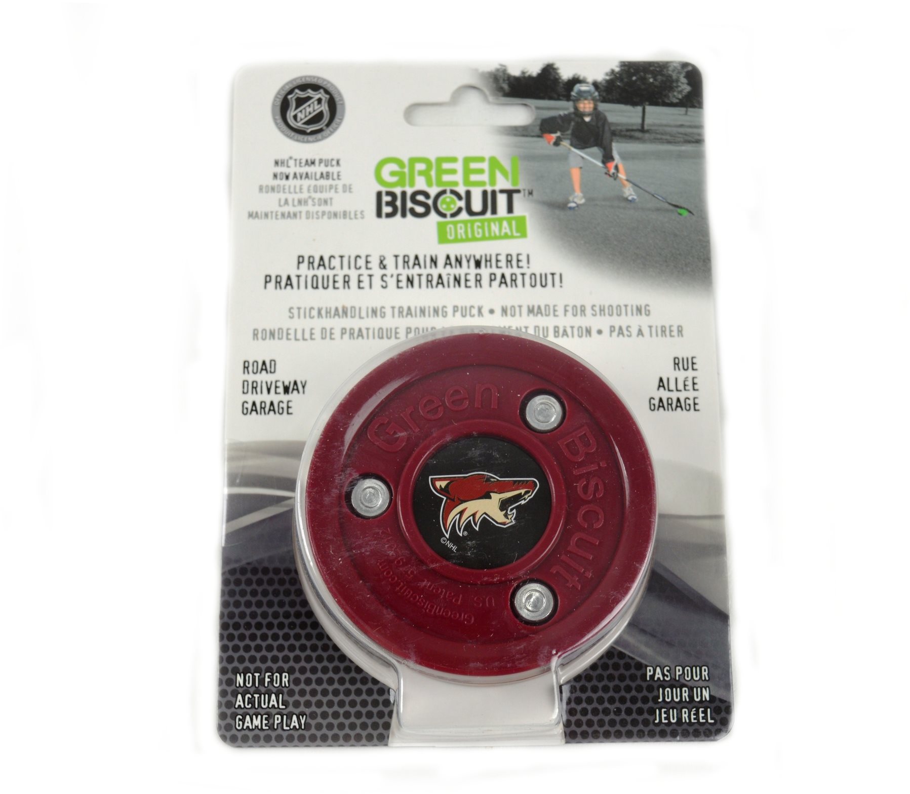 Green Biscuit ARIZONA COYOTES NHL Puk, vínová, velikost