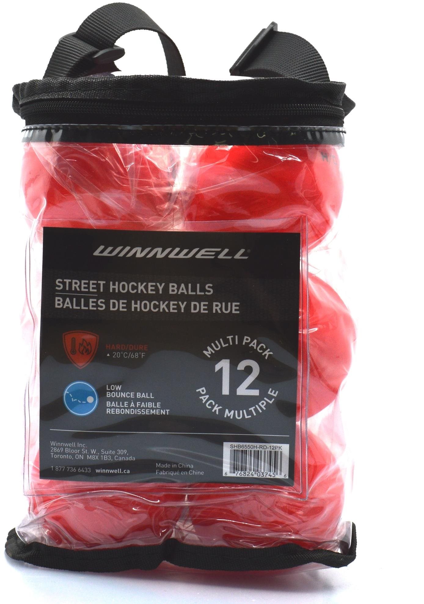 Winnwell míčky 12 kusů červené, Hard