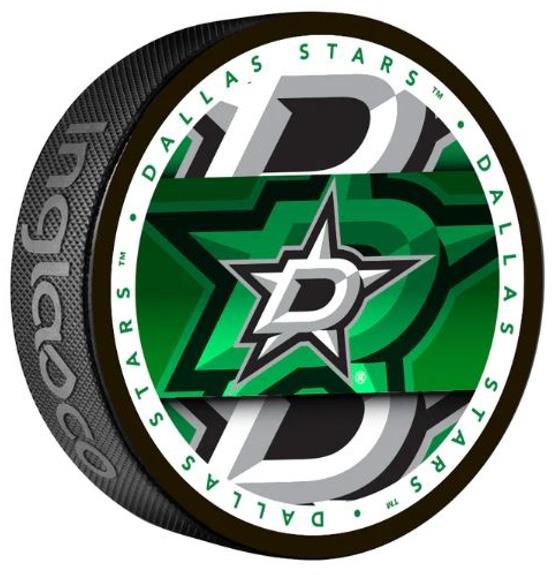 INGLASCO DALLAS STARS MEDALLION BLISTER Fanouškovský hokejový puk, černá, velikost