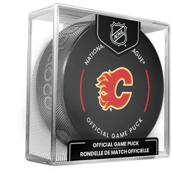 InGlasCo Fanouškovský puk NHL Official Game Puck (1ks), Calgary Flames