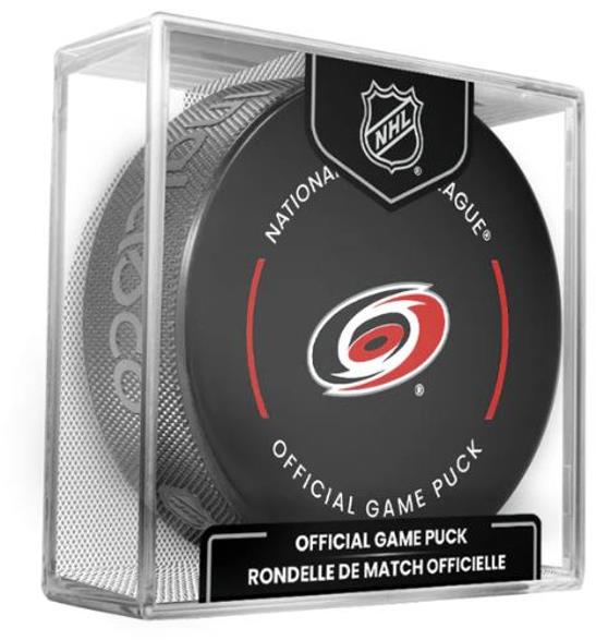 INGLASCO CAROLINA HURRICANES OFFICIAL GAME PUCK Fanouškovský hokejový puk, černá, velikost
