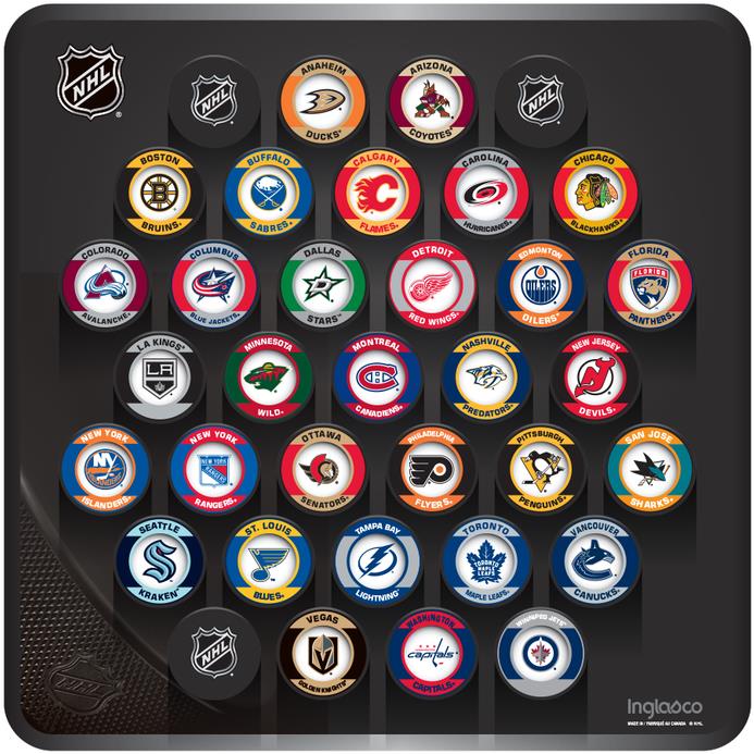 InGlasCo NHL Wall Plaque Square