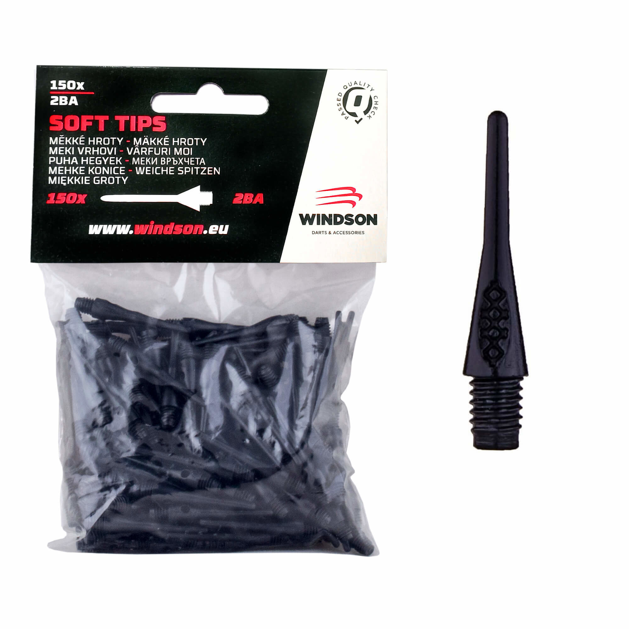 Windson Micro Plastové hroty 18 mm, 150 ks, černé