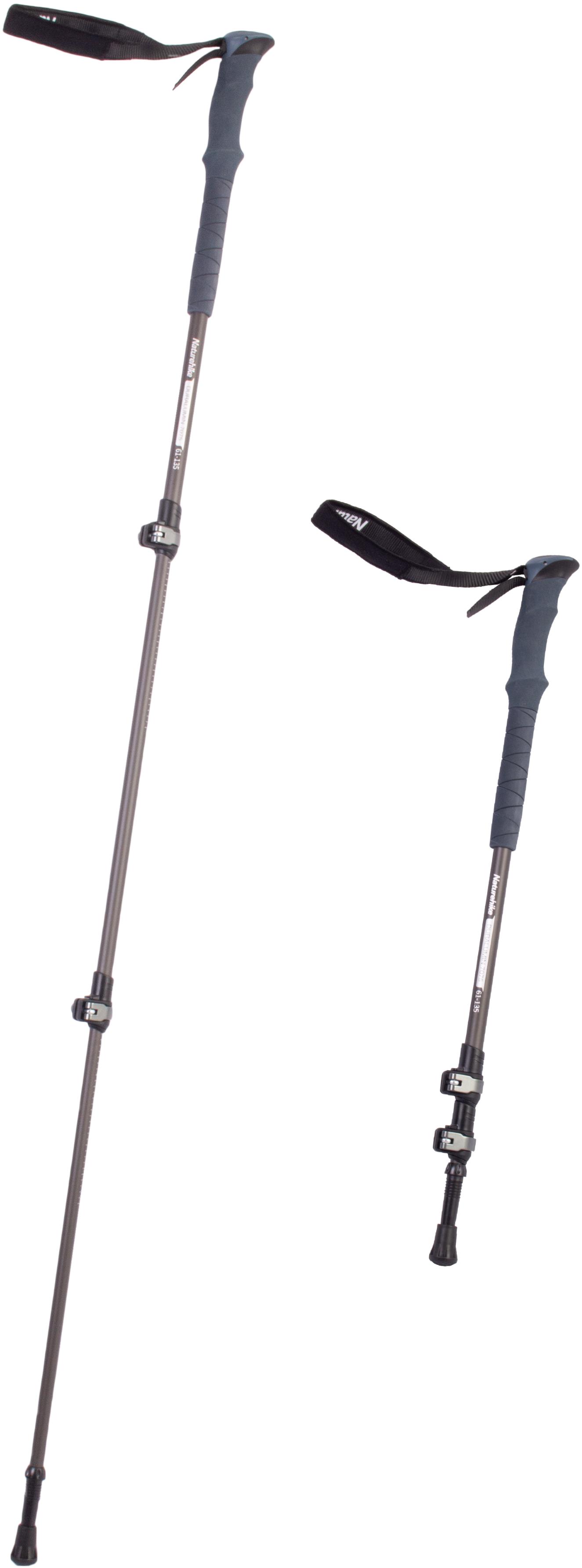 Naturehike Trekingová hůl ST03 šedá, 62 - 135 cm, 1 ks