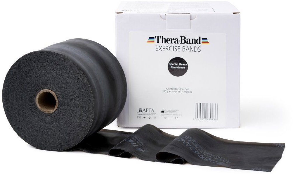THE HYGENIC COMPANY Thera-Band posilovací guma 45,5 m, černá, speciálně silná