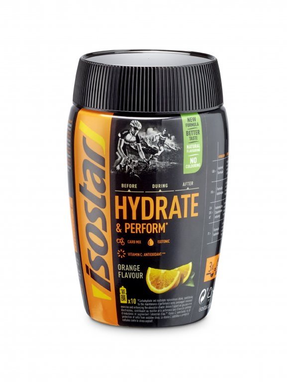 Isostar Hydrate & Perform powder 400 g, pomeranč