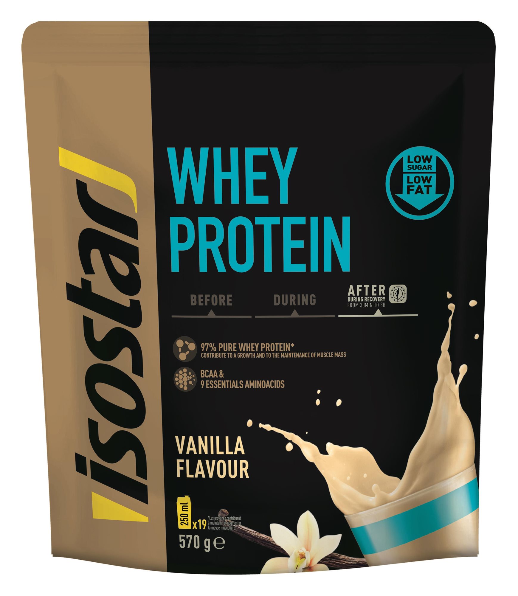 Isostar WHEY PROTEIN 570 G VANILKA Prášek pro přípravu proteinového nápoje s obsahem BCAA, , velikost 570 G