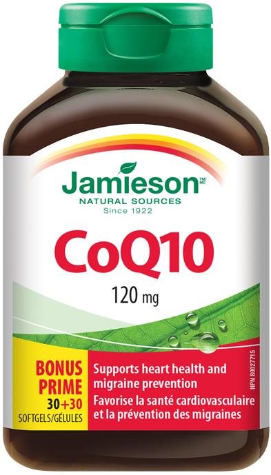 JAMIESON Koenzym Q10 120 mg 60 kapslí
