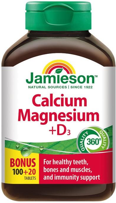 JAMIESON Vápník hořčík s vitamínem D3 120 tablet