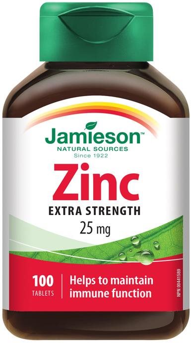 JAMIESON Zinek 25 mg 100 tablet