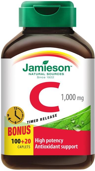 JAMIESON Vitamín C 1000 mg s postupným uvolňováním 100 + 20 tablet