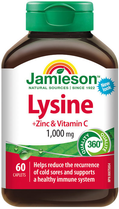 Jamieson Lysin 1000 mg se zinkem a vitaminem C 60 tablet