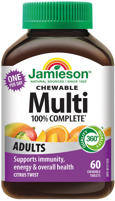 Jamieson Multi COMPLETE pro dospělé Tablety na cucání 60 tablet citrusové ovoce
