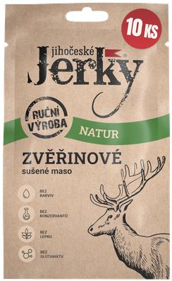 Jihočeské Jerky Zvěřinové natur 200 g (10 × 20 g)