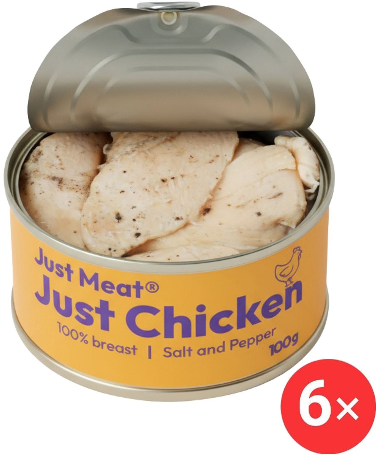 Just Meat Just Chicken 6 x 100 g salt and pepper