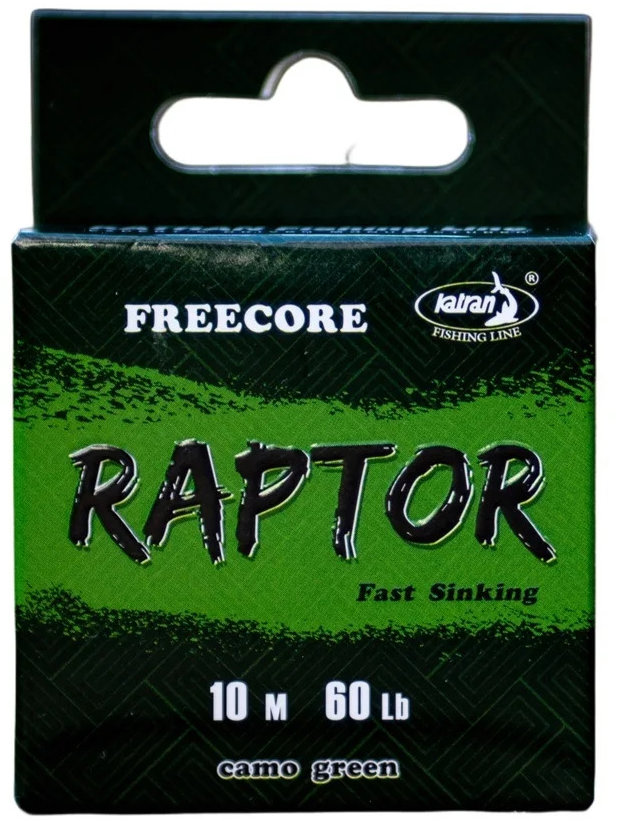 Katran Šňůrka Raptor Free Core 10 m 60 lb Camo Green