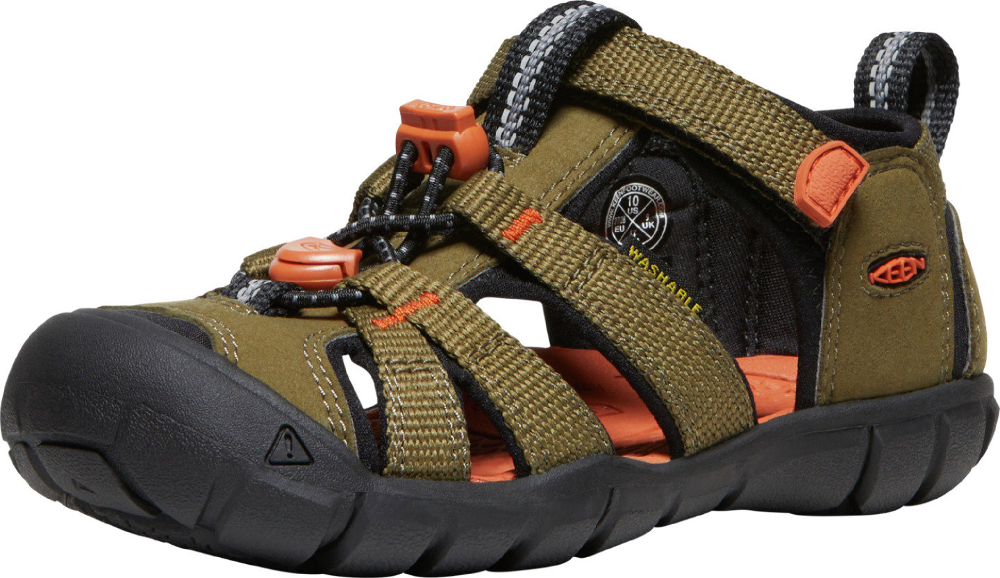 Keen Seacamp II CNX Children Dark Olive/Gold Flame EU 30 / 181 mm