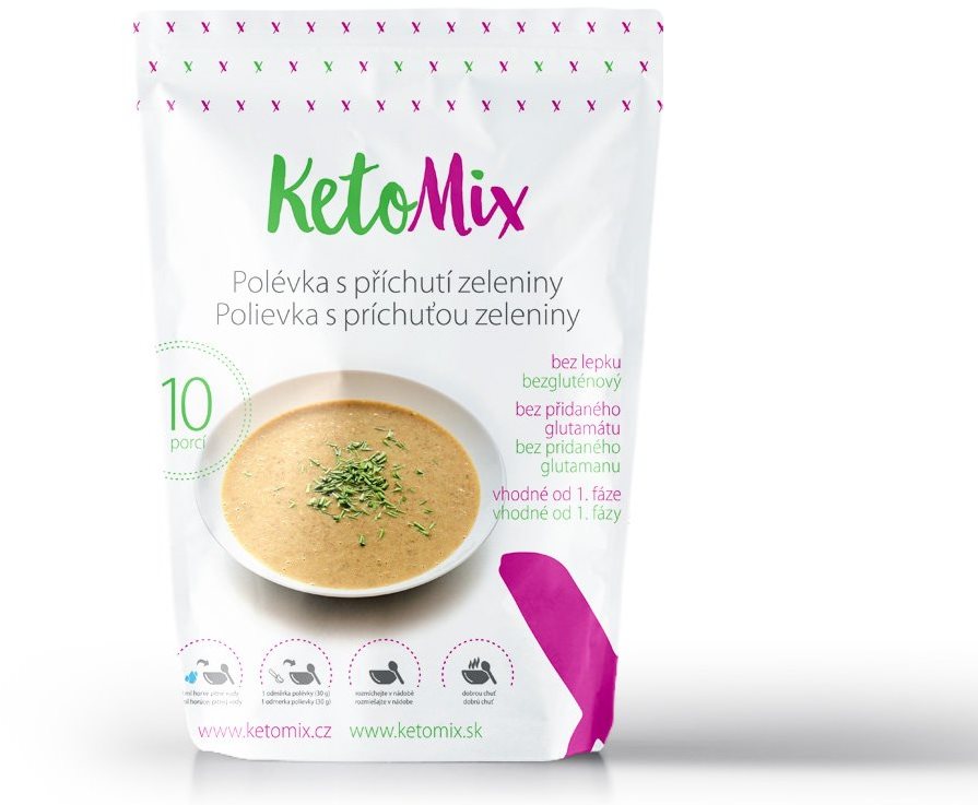 KetoMix Proteinová polévka s příchutí zeleniny 300 g (10 porcí)