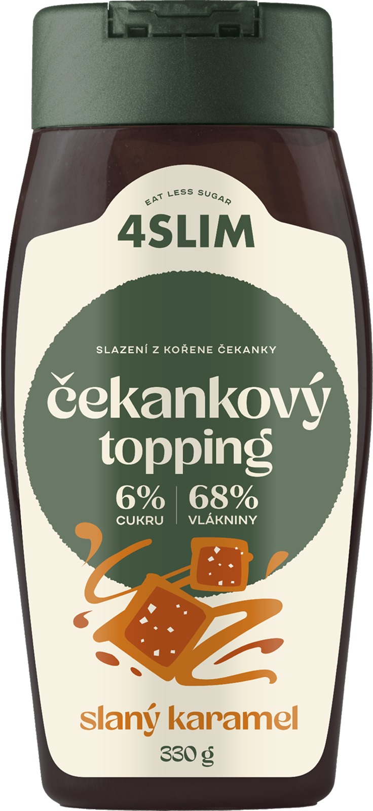 4Slim Čekankový topping slaný karamel 330 g