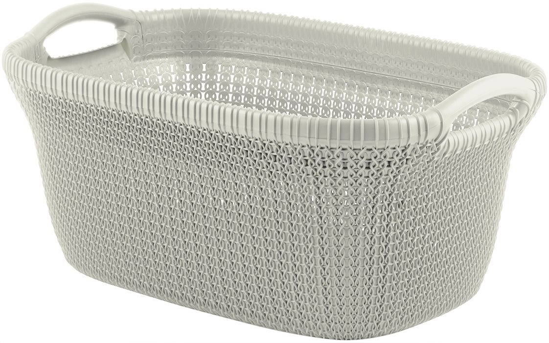 Curver koš na čisté prádlo Knit 40L krémový