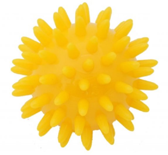 Kine-MAX masážní míček ježek 6cm - žlutá