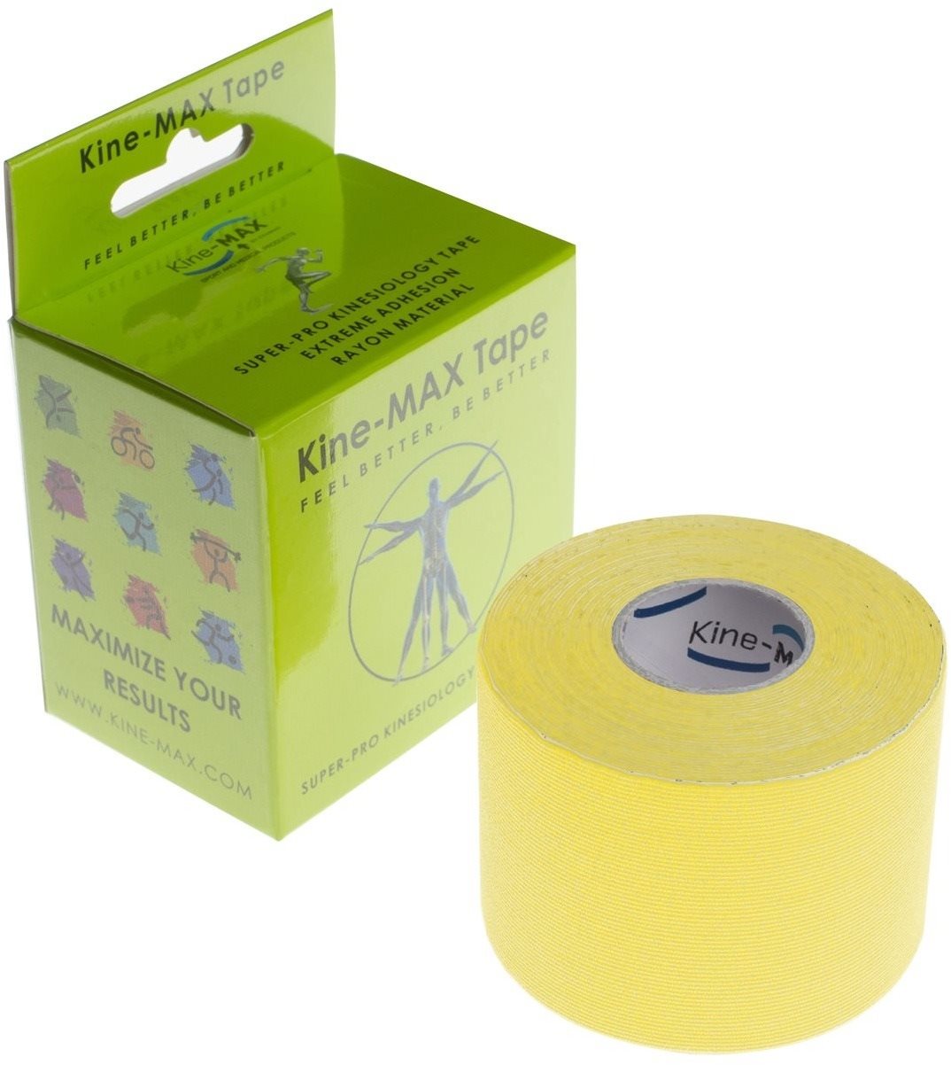 Kine-MAX SuperPro Rayon kinesiology tape žlutá