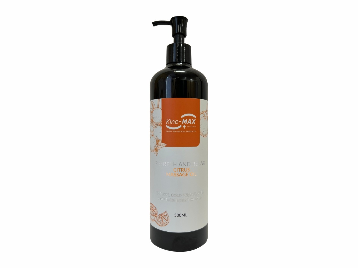 Kine-MAX REFRESH AND RELAX Citrus Massage Oil 500 ml