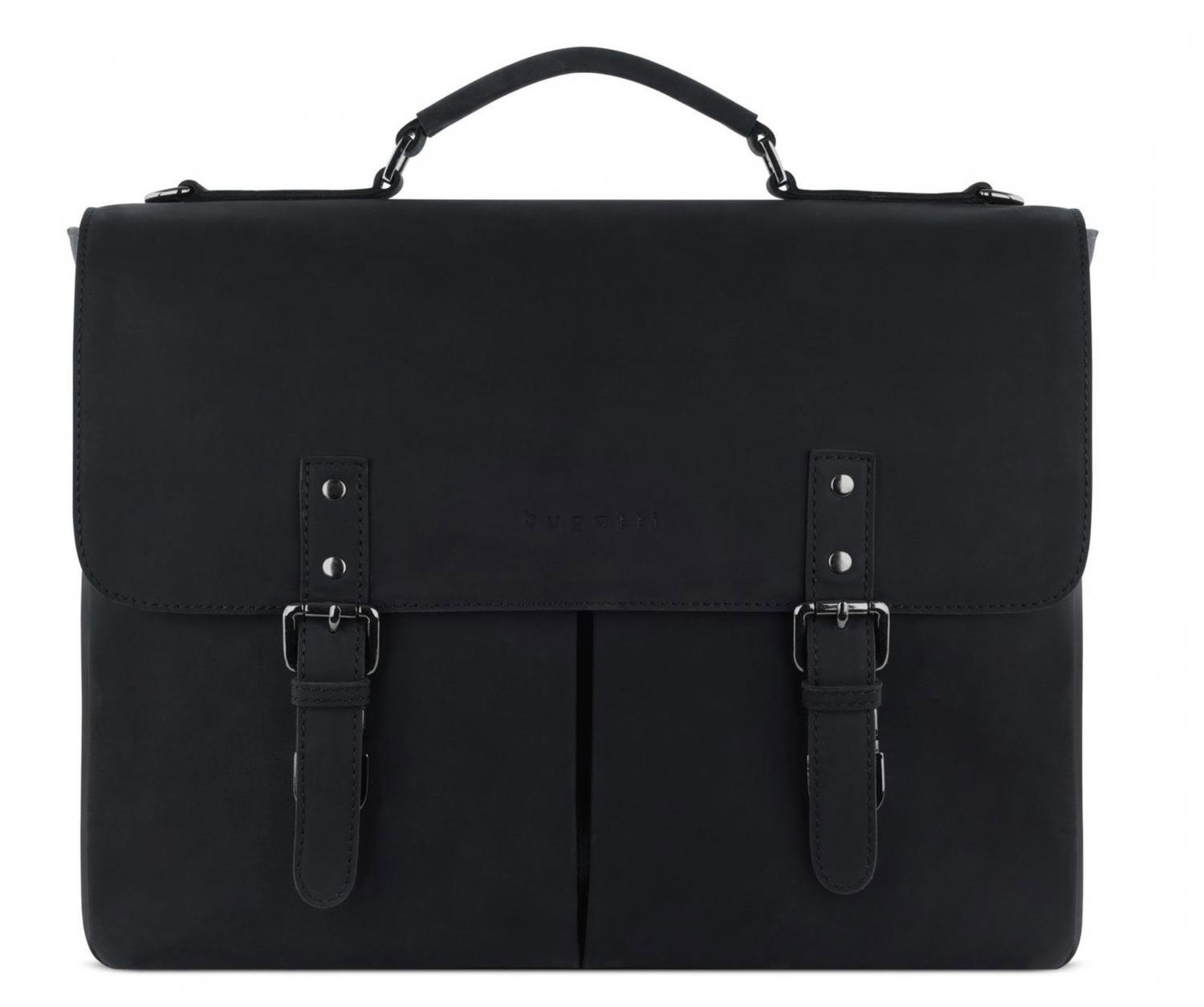 Bugatti briefcase with flap black