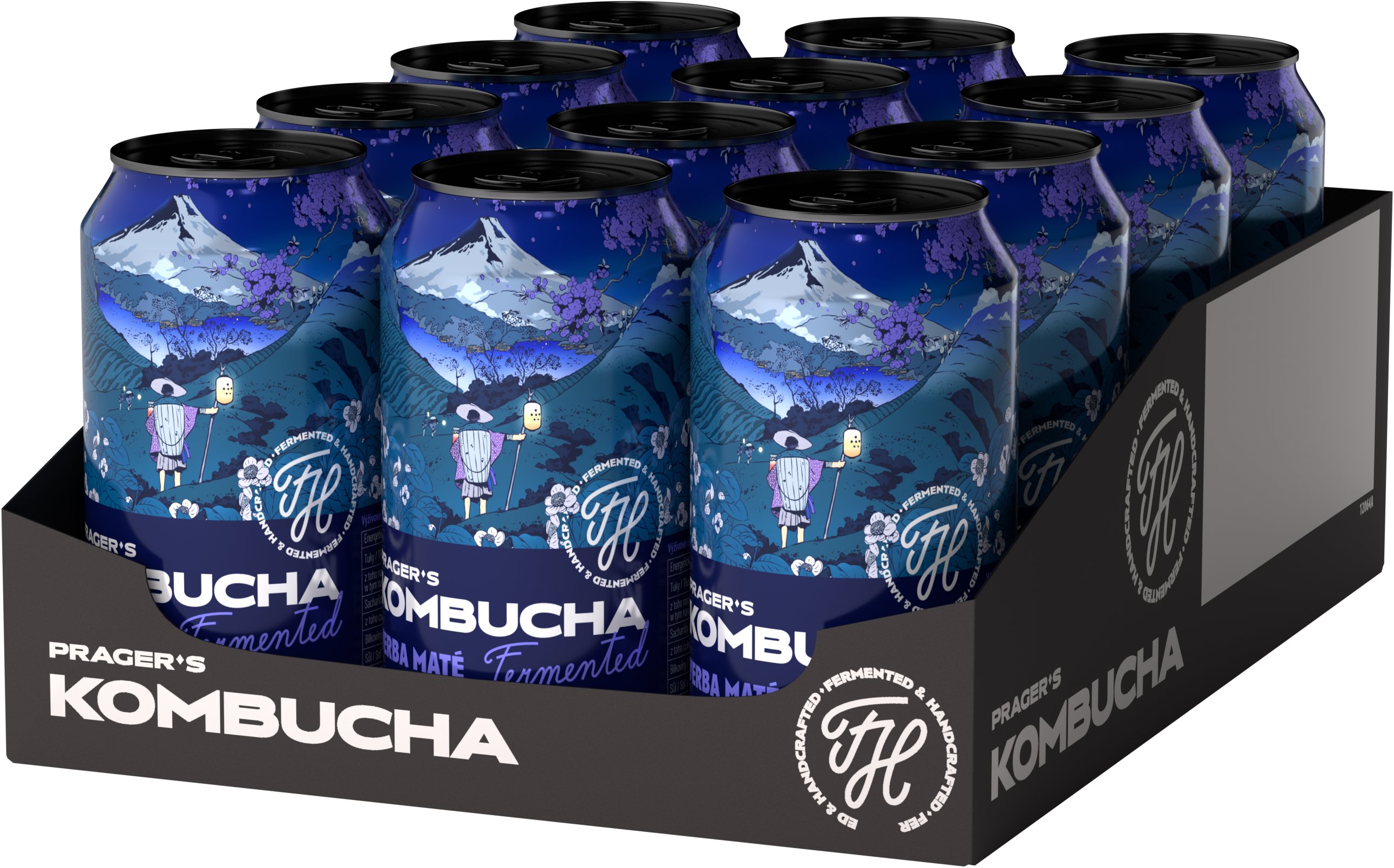 PRAGER'S Kombucha Yerba Maté 12 × 0,33 l