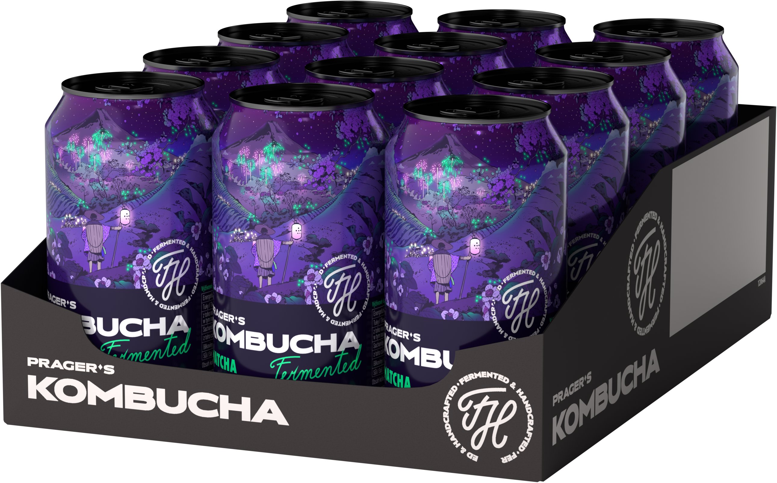PRAGER'S Kombucha Matcha 12 × 0,33 l