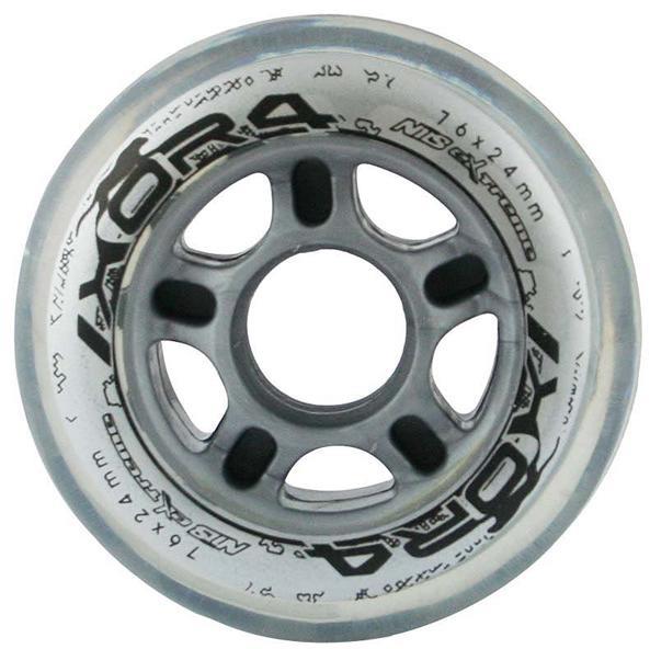 NILS EXTREME Kolečka PU 76 × 24 čiré, 4 ks