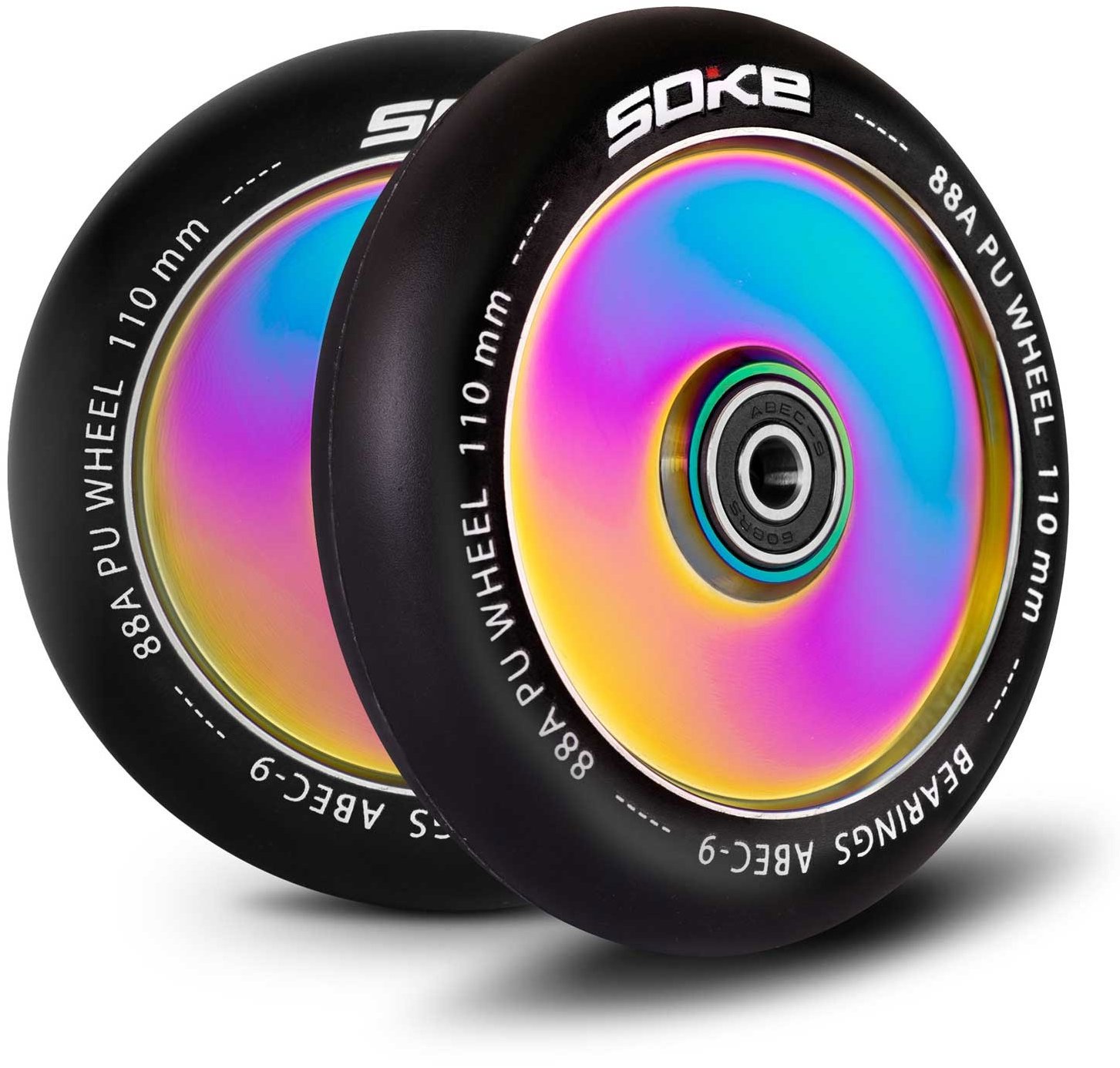SOKE Kolečka 110 mm, full rainbow 2 ks