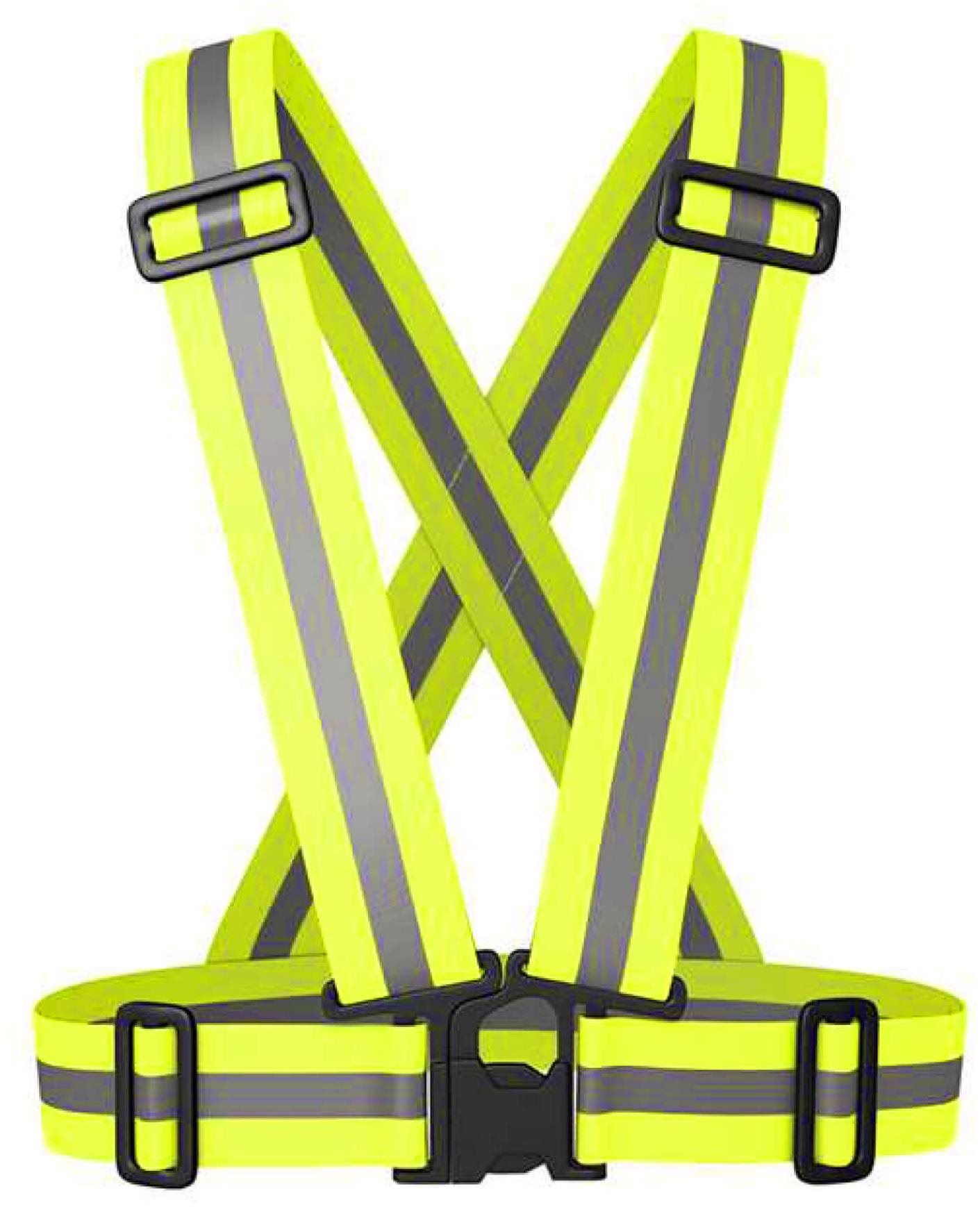 RT-VEST-X05, elastická, sportovní, nastavitelné popruhy, zapínání na přezku, žlutá