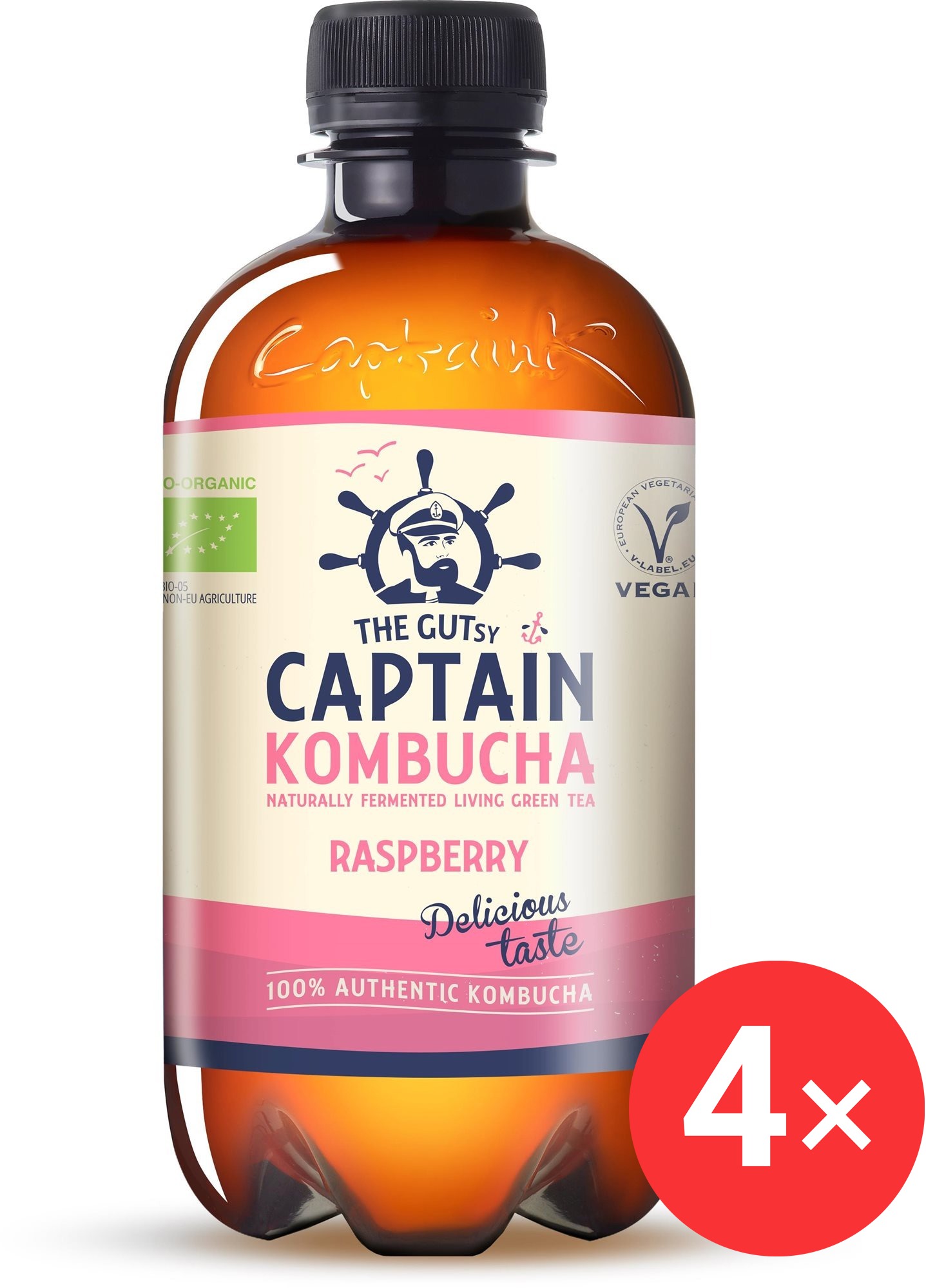 Captain Kombucha Malina 4 x 400 ml